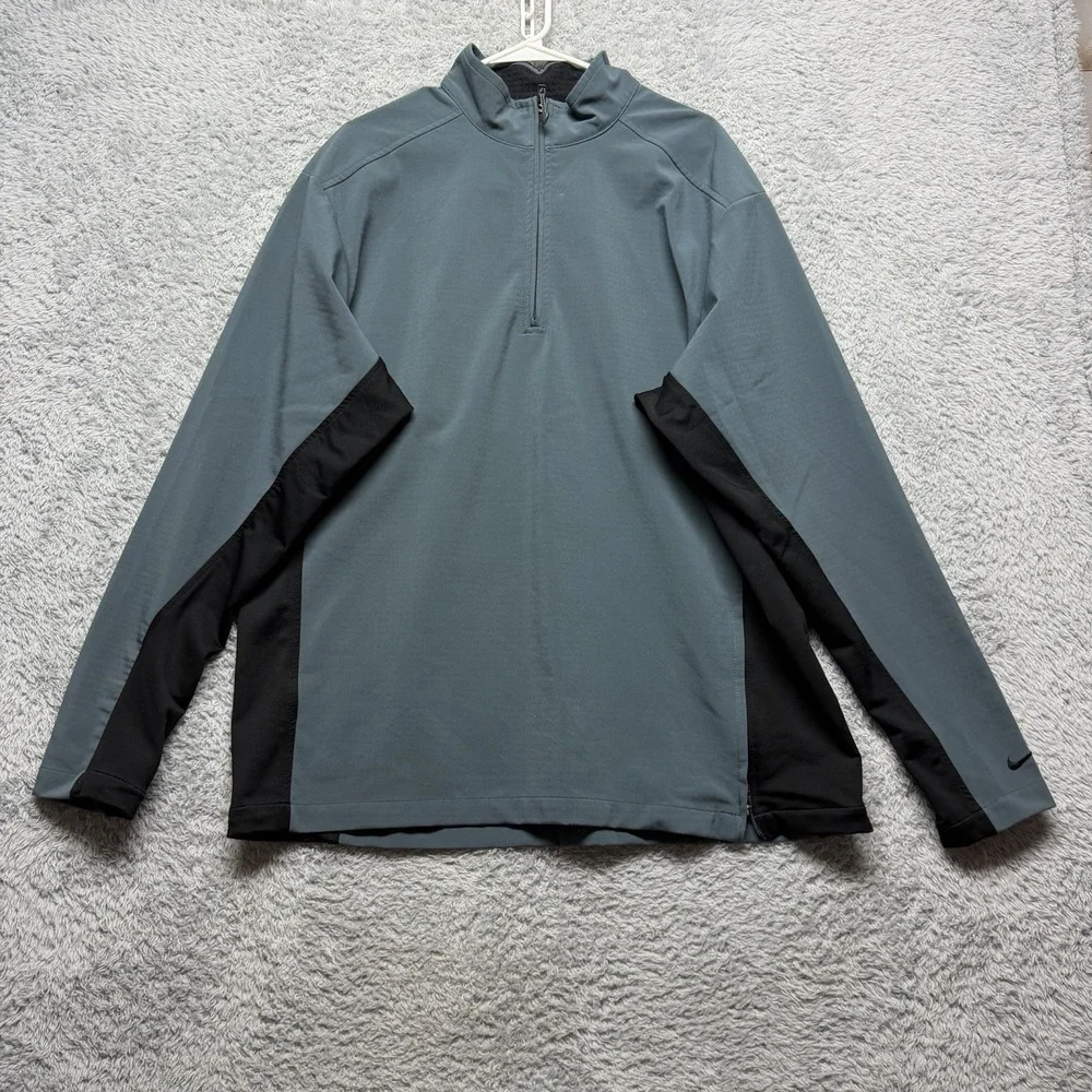 Nike Jacket Mens XXL 2XL Golf Sphere Pro 1/4 Zip Gray Black Performance Pullover